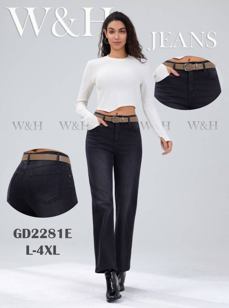 Spodnie damskie jeansy Roz L-4XL, 1 Kolor Paczka 10 szt
